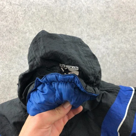 Vintage Orlando Magic Jacket Youth Medium Black Blue Windbreaker Kangaroo Pouch - Picture 8 of 15